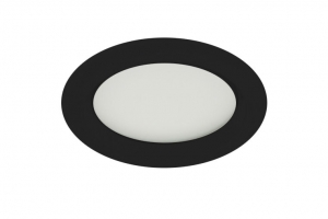 LEDInbouwspot5WZwartRondWarmWitWaterdichtIP65