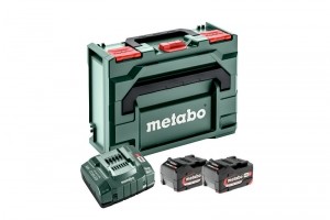 Metabo68506500018VLi-IonAccuStarterset2x52AhLi-PowerAccuLaderInMetaBox