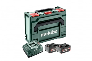 Metabo68506500018VLi-IonAccuStarterset2x52AhLi-PowerAccuLaderInMetaBox