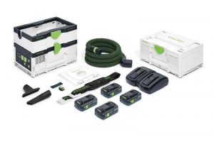 FestoolCTMCSYSHPC40I-Plus36V2x18VLi-IonAccuStofzuigerSet4x40Ah-2400Lmin-M-klasse