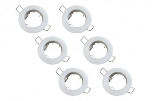 InbouwspotRondMatWit6-Pack