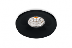 InbouwspotLED3WZwartRond48mmDimbaarWarmWit