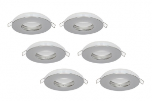 InbouwspotRondWaterdichtIP44Chroom6-Pack