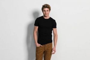 SlaterStretch2PackT-shirtRondeHalsZwart2XL