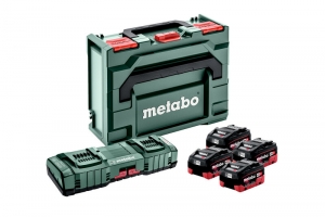 Metabo68514300018VLi-IonAccuStarterset4xLiHD10AhDuoladerASC145InMetaBOX