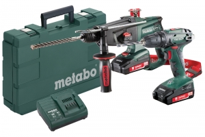 MetaboComboSet23218VLi-IonAccuCombihamerKHA18LTXBoor-schroefmachineBS18Combiset2x20AhAccuInKoffer