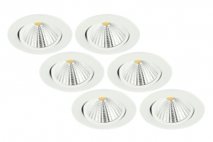 InbouwspotLED5WWitRondKantelbaarDimbaar6-Pack