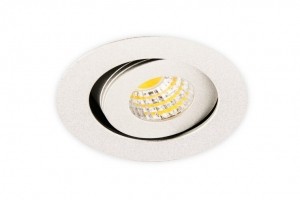 InbouwspotLED3WRondKantelbaarAluminiumDimbaarZilver