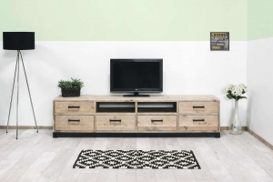 SteigerhoutenTVmeubelHollismetmetalenonderstel