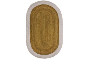VloerkleedRabiaovaalhandgemaaktjuteBakero
