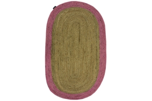 VloerkleedRabiaovaalhandgemaaktjuteBakero