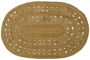 VloerkleedRoyaovaalhandgemaaktjuteBakero