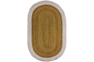 VloerkleedRabiaovaalhandgemaaktjuteBakero