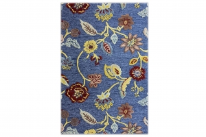 VloerkleedFlowershandgemaaktwolBakero