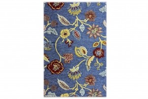 VloerkleedFlowershandgemaaktwolBakero