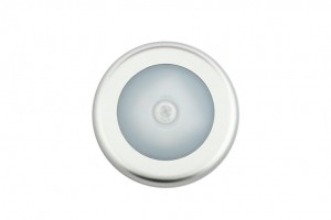 LEDKastverlichting1WopBatterijenmetSensorGrijsRondWarmWit