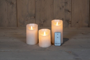 3StKaarsParelWaxRustiekBewegendeVlam75X1012515CmAfstandsbediening3X3AaaAnnasCollection-Annascollection