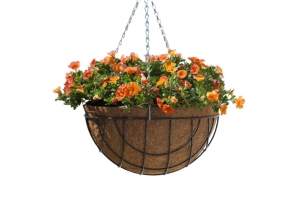 HangingbasketmetaaldraadgroengeepoxeerdinclkettingH20xdia40cmNature-Nature