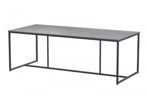 QuatroTafelframeAntracitemetHPLLightGreytafelblad220x95cm4SO-4so