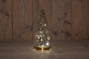 BOTTreeGlass13X285cmClearWithGoldenBase10LedkerstverlichtingAnnasCollection-Annascollection