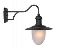 LucideARUBA-WandlampBinnenBuiten-25cm-1xE27-IP44-Zwart