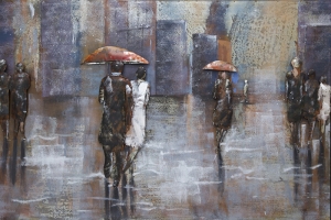 InDeRegen3DMetaalSchilderij80x120cm