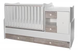LorelliMiniMaxWhiteArtwood2-in-1BedenCommode1015050-0030A