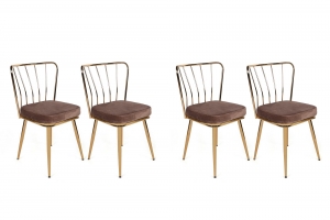 Setvan4eetkamerstoelenJillvelvetAtelierDelSofa