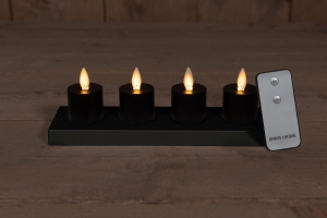 Set4StInductiveRechargeableBlackTealightMovingFlame-Annascollection