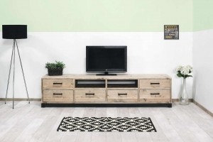 SteigerhoutenTVmeubelHollismetmetalenonderstel