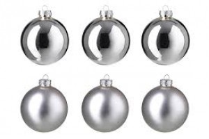 DecorisGlazenkerstballen8cmsetvan6