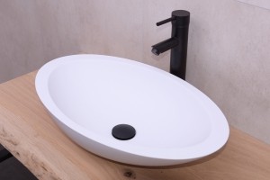 SaniclearOronasolidsurfacewaskom59x35cmmatwit