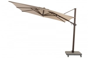 Siestapremiumparasolbeachmetwengehoutlookframe300x300cm-4so