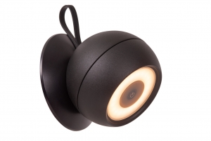 LucideLUNEX-OplaadbareWandlampBinnenBuiten-AccuBatterij-LEDDimb-1x2W3000K-IP54-Magnetisch-Zwart