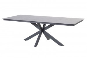 MinervaTafelframeAntraciteMetHPLTafelbladDarkGrey220x95cm-4so