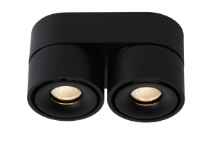 LucideYUMIKO-Plafondspot-LEDDimb-2x10W2700K-Zwart