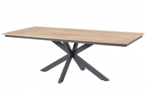 MinervaTafelframeAntraciteMetTafelbladTeak220x95cm-4so