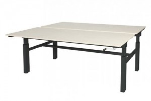 OthelloDuowerkplekhoogteverstelbaar62-85cmdmvslingermet180x8080cmlindbergeiken20mmbladenenzwartRAL9011H-frame