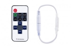 LEDStripEnkelkleurigeControllerMini5-24VInclRFAfstandsbediening