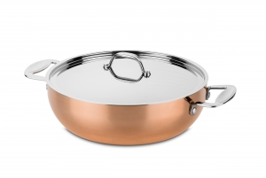 FryingPan2HandlesToscanaWithLidDiaCm28