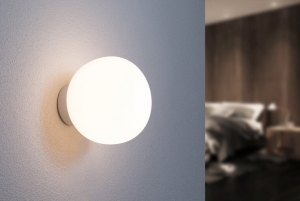 GlazenWandlampRondE27Fitting230mmMatWit