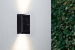 LEDSolarWandlampOpZonne-EnergieUpampDownWaterdichtIP65Schemersensor