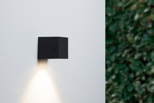 WandlampDownVierkantGU10FittingWaterdichtIP44MatZwart