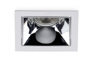 InbouwspotVierkantKantelbaar85x85x36mmWitChroom