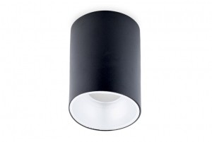 OpbouwspotRondVastGU10FittingMatZwartWit