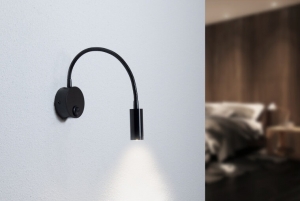 LEDWandlampBedlamp3WFlexibelWarmWitZwart