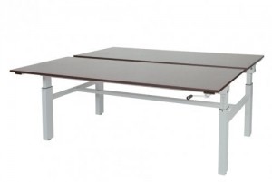 OthelloDuowerkplekhoogteverstelbaar62-85cmdmvslingermet180x8080cmwengedonker20mmbladenenaluminiumRAL9006H-frame