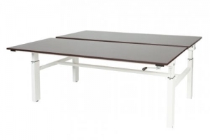 OthelloDuowerkplekhoogteverstelbaar62-85cmdmvslingermet180x8080cmwengedonker20mmbladenenwitRAL9010H-frame