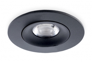 LEDInbouwspot5WZwartRond89mm24DDimbaarWarmWit