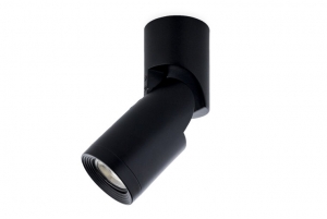 OpbouwspotRondKantelbaarGU10FittingMatZwart